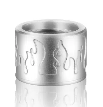 Silver Flame Design Thread Protector 1/2″ X 28 for 9MM & 22LR
